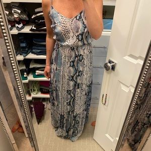 Blue Reptile Print Maxi
